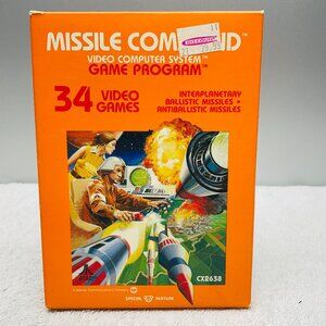 VGVUC Vintage 1981 Atari Missile Command CX2638 Video Game, Box, 34 Video Games